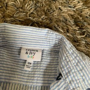 Crown and Ivey baby seersucker jumper